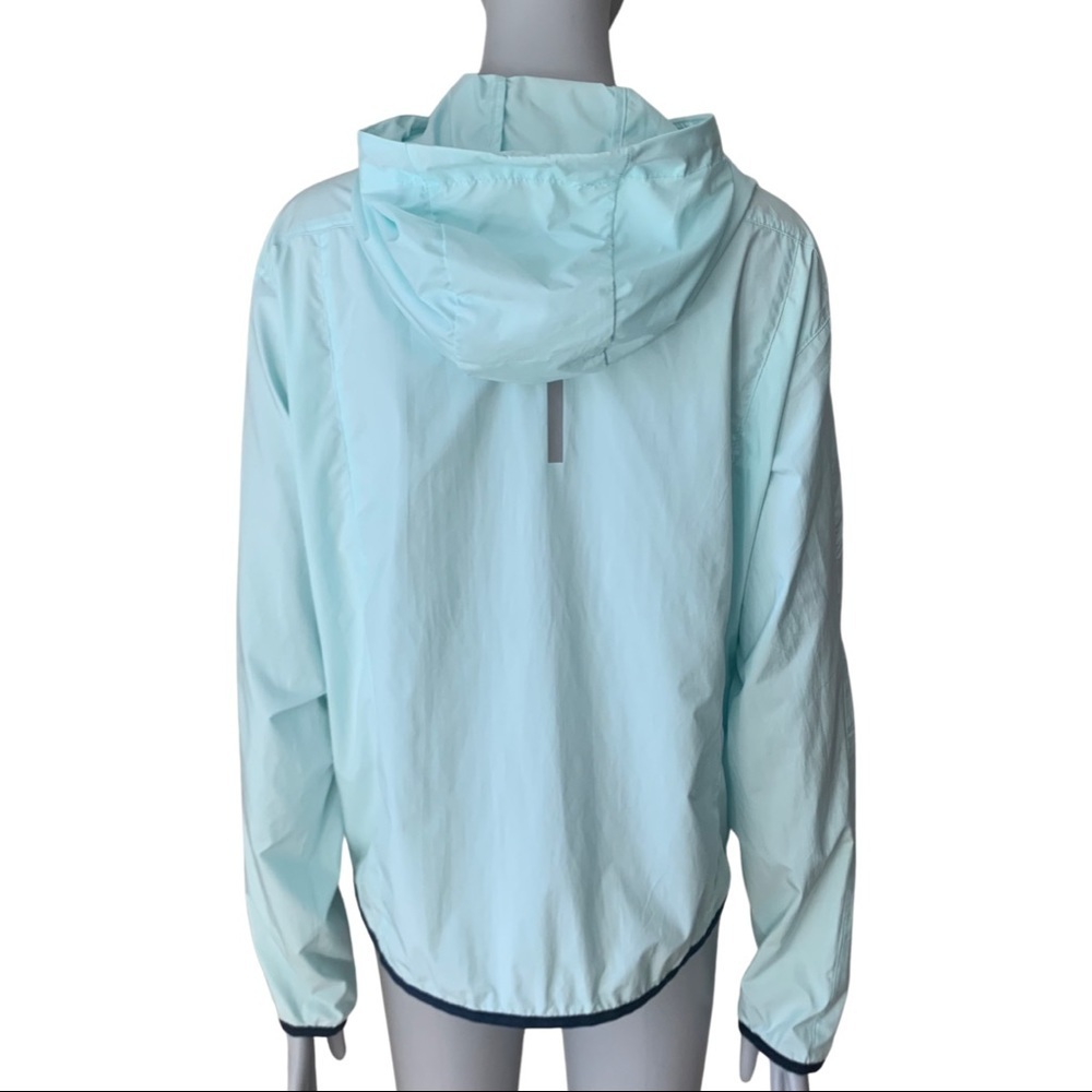 New Balance for J. CREW Windbreaker Hooded Jacket in Aqua Sky Lightweight Size S - Picture 6 of 16